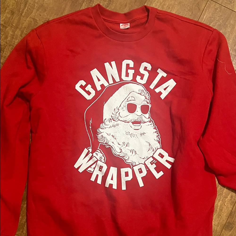 Red Santa Graphic Men's Sweater Large